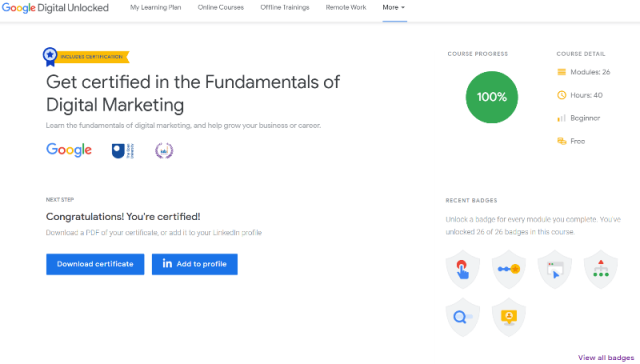 Google Digital Garage Exam Answers - Fundamental of Digital Marketing Certification 2020